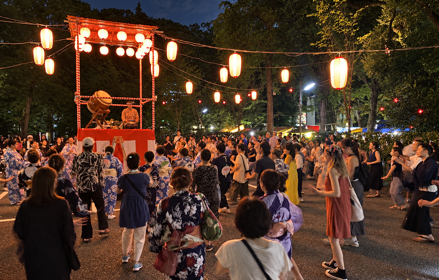 2024年9月13日の赤坂氷川祭で行われた盆踊り