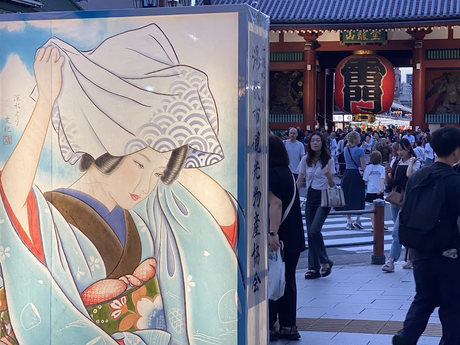 浅草雷門と絵どうろう