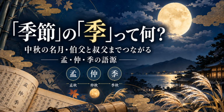 「季節」の「季」って何? 中秋の名月・伯父と叔父までつながる孟・仲・季の語源