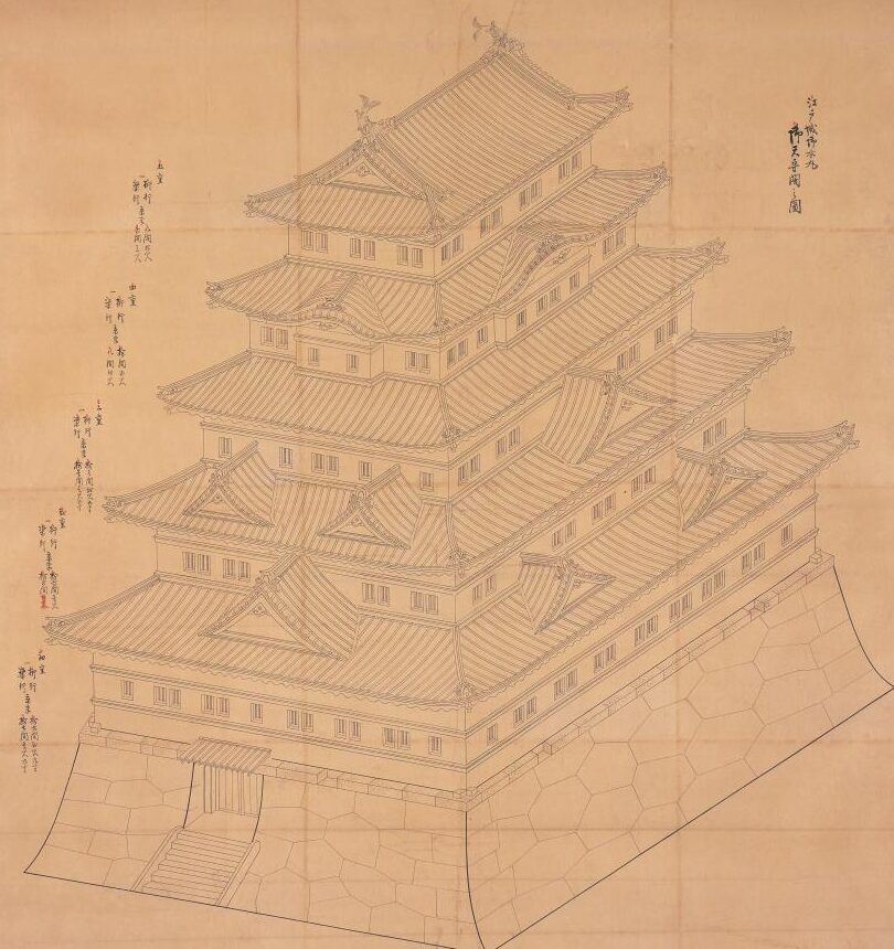江戸城本丸の寛永度天守と考えられる外観図