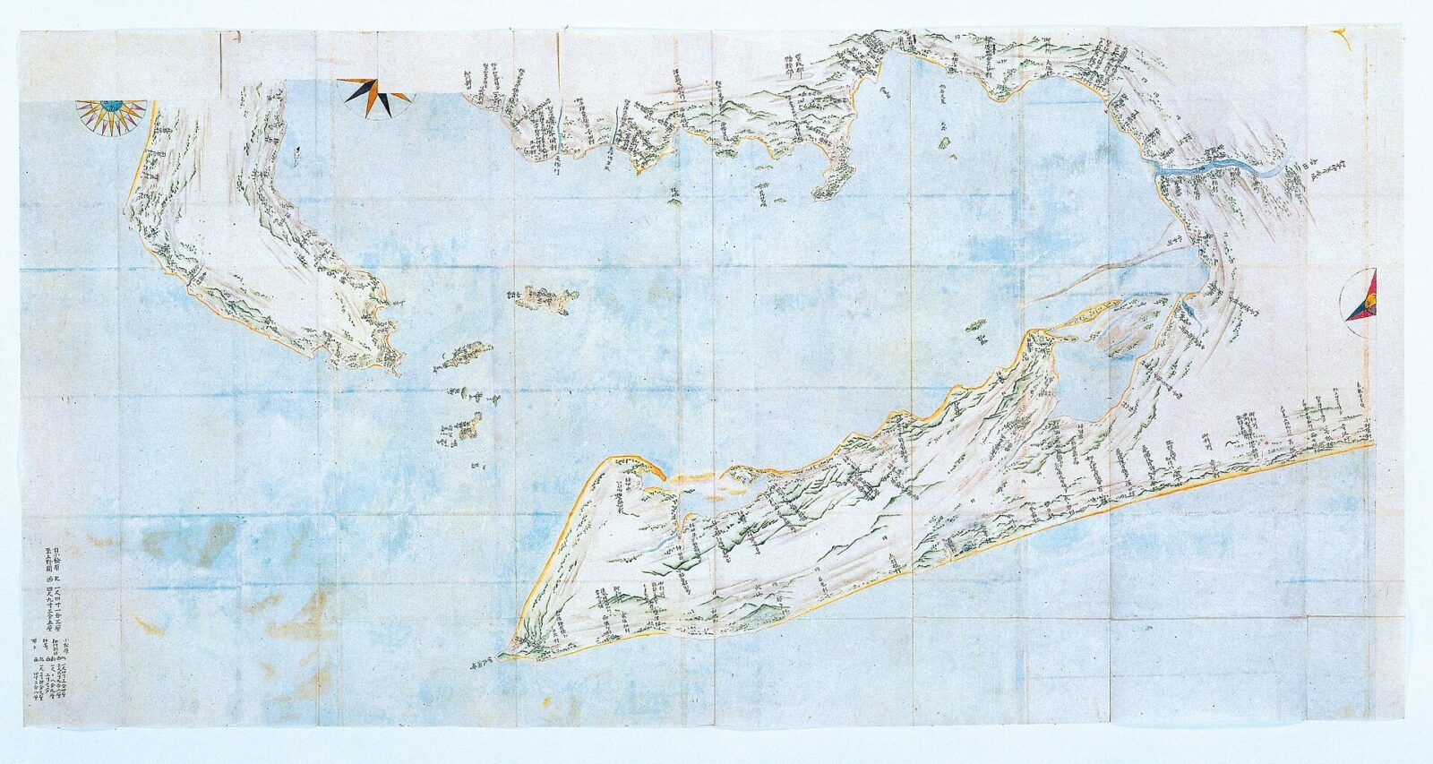 伊能忠敬の大日本沿海輿地全図・渥美半島付近