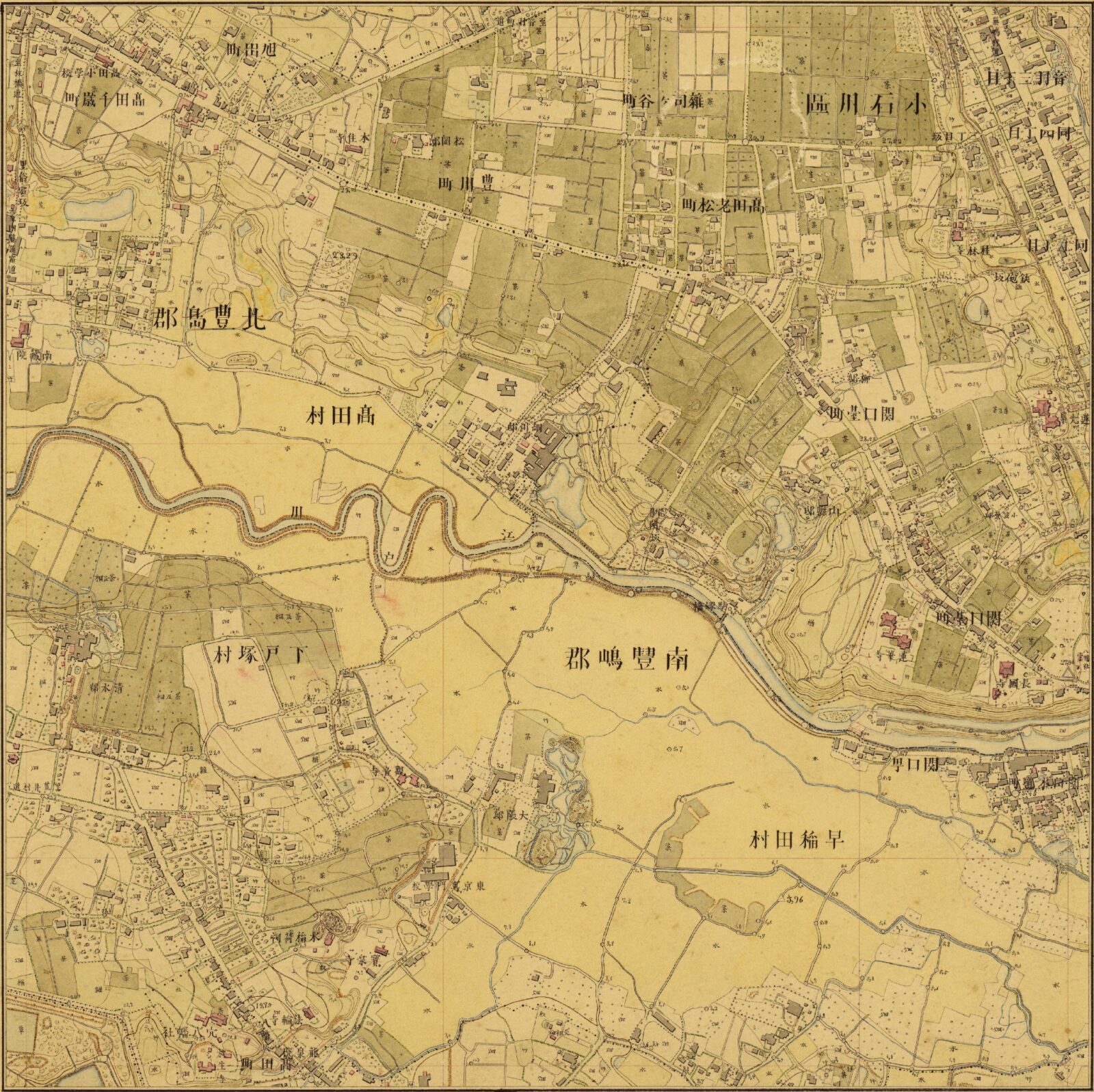 五千分一東京図測量原図1027 東京府武蔵国北豊嶋郡高田村近傍