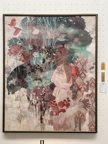 再興第111回院展で東京都知事賞・日本美術院賞（大観賞）を受賞した守みどり《雪を待つ》