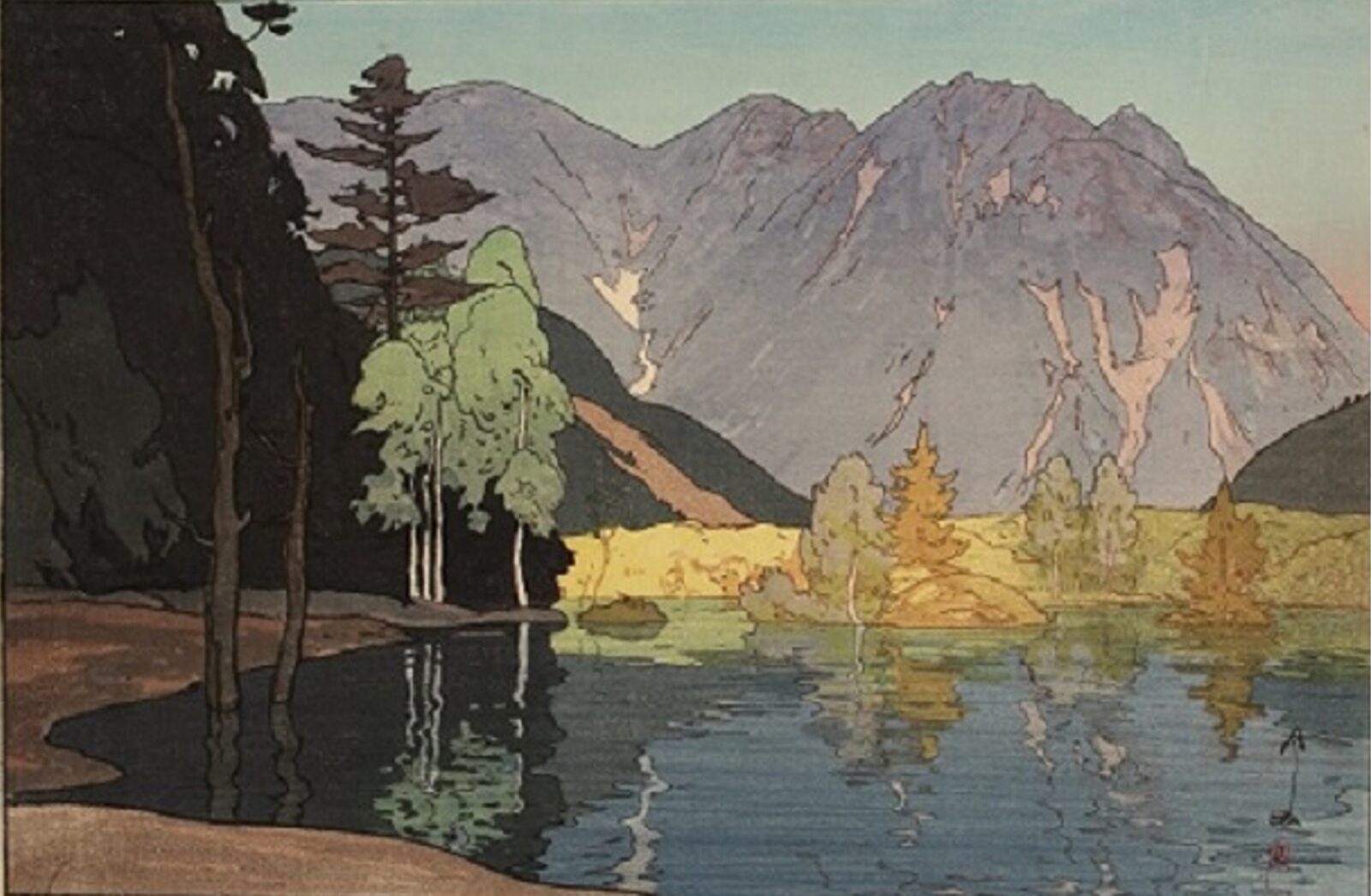 太平洋画会の主要作家・吉田博が1926年に制作した木版画《穂高山》