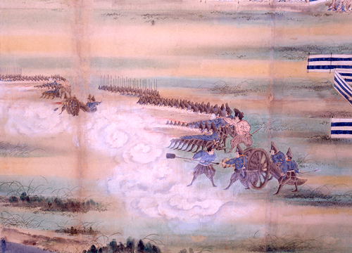 1841年の高島秋帆による徳丸原砲術演習図