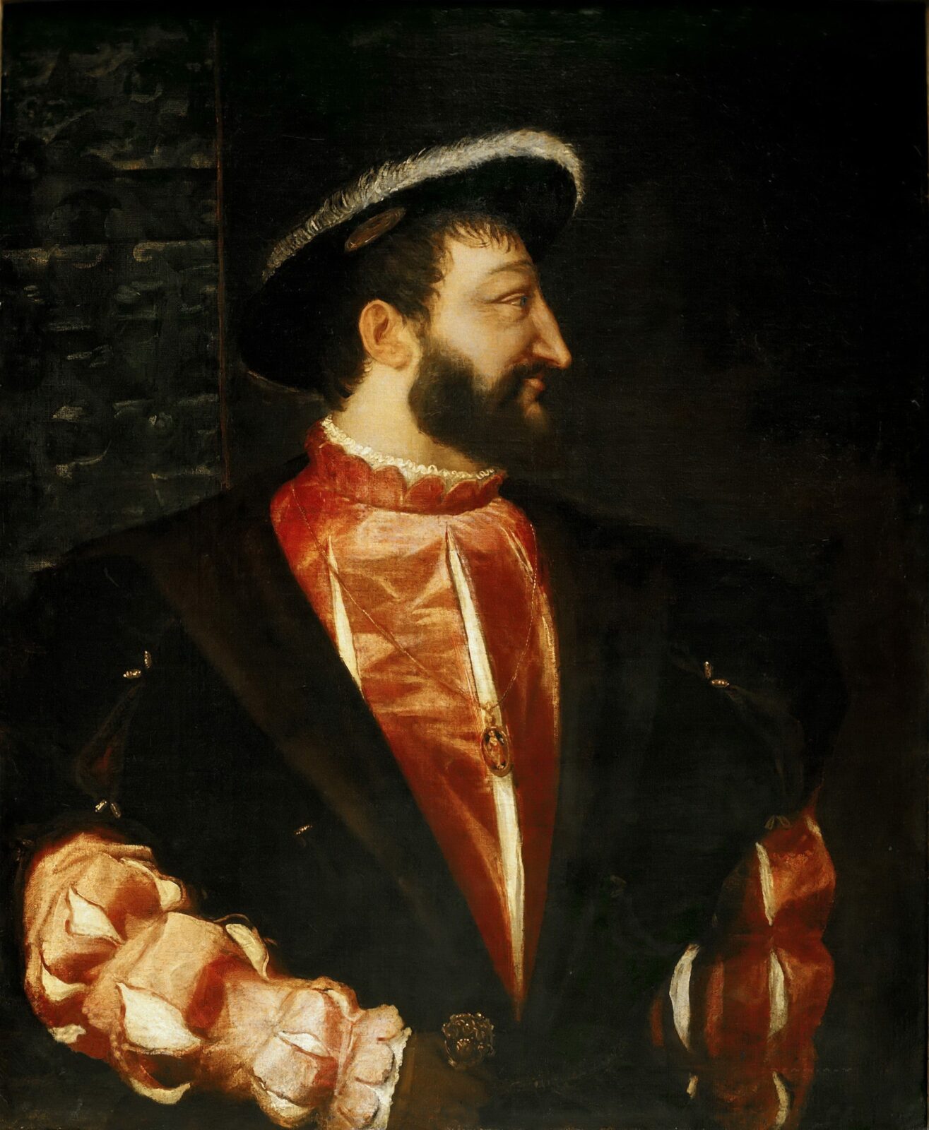 ティツィアーノ《フランソワ1世の肖像》1538年 ルーヴル美術館