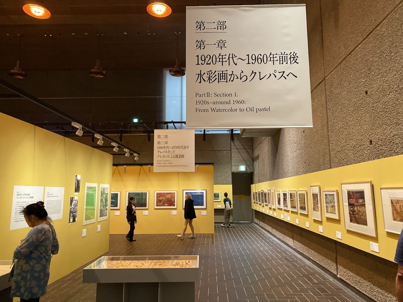 東京都美術館「この場所の風景」第2部第一章「1920年代~1960年前後 水彩画からクレパスへ」の展示風景