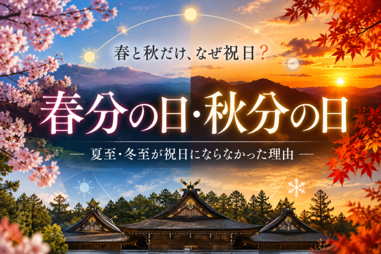 春分の日・秋分の日はなぜ祝日?夏至・冬至との違いを彼岸・浄土教・皇霊祭からたどる