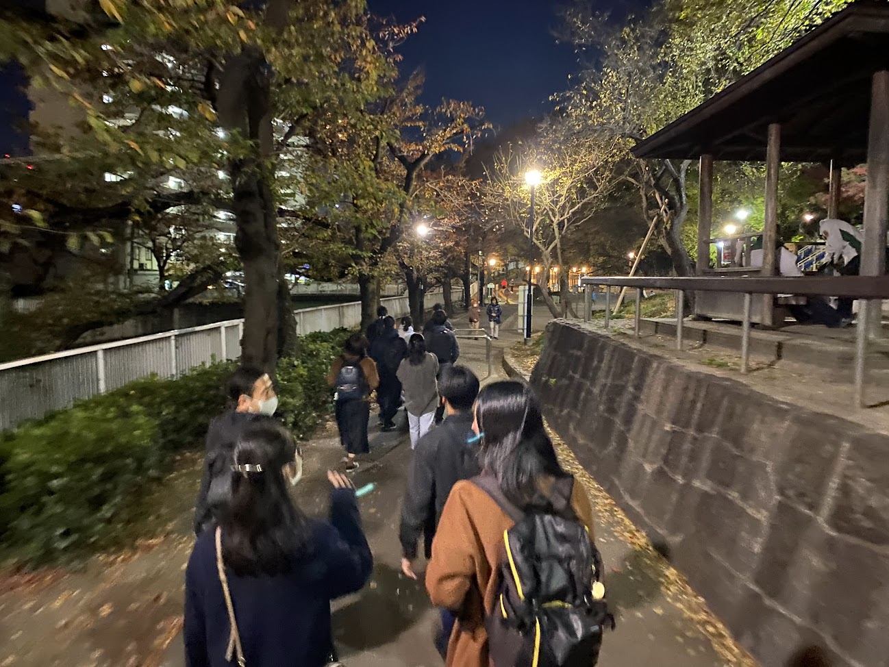 肥後細川庭園に向かう夜の街歩き