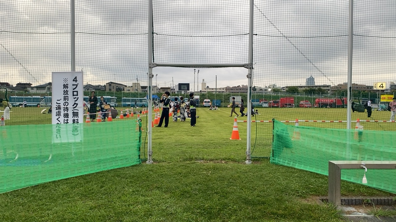 2025年10月4日16時ごろの世田谷区たまがわ花火大会・鎌田会場4ブロック周辺